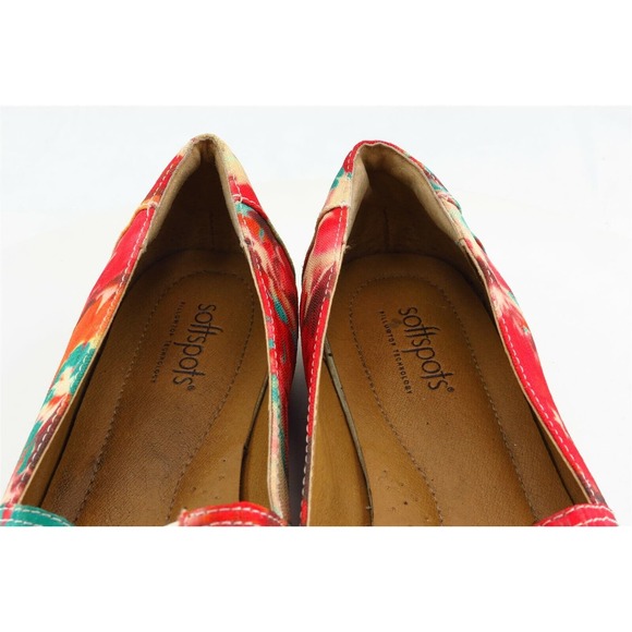 Softspots Size 7.5 M Multicolor Almond Toe flats Fabric Women - Picture 3 of 7